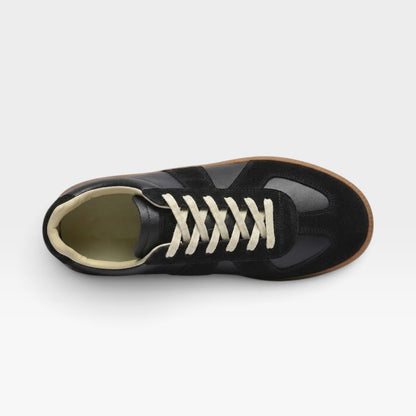 SNURKY GAT Vintage Sneaker Schwarz/Gum – Ansicht von oben