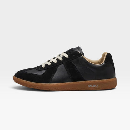 SNURKY GAT Vintage Sneaker Schwarz/Gum – Seitenansicht
