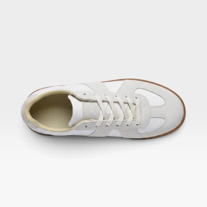 SNURKY GAT Vintage Sneaker Weiß/Gum – Ansicht von oben