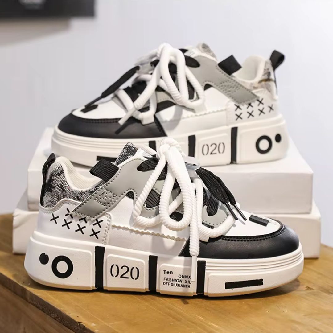 Snurky 020 Kinder Sneaker weiß, bequem Kinder Schuhe mit breite Zehenbox