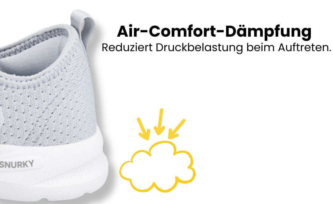 Snurky 360 Air-Comfort-Dämpfung in der Ferse reduziert Druckbelastung bei jedem Schritt