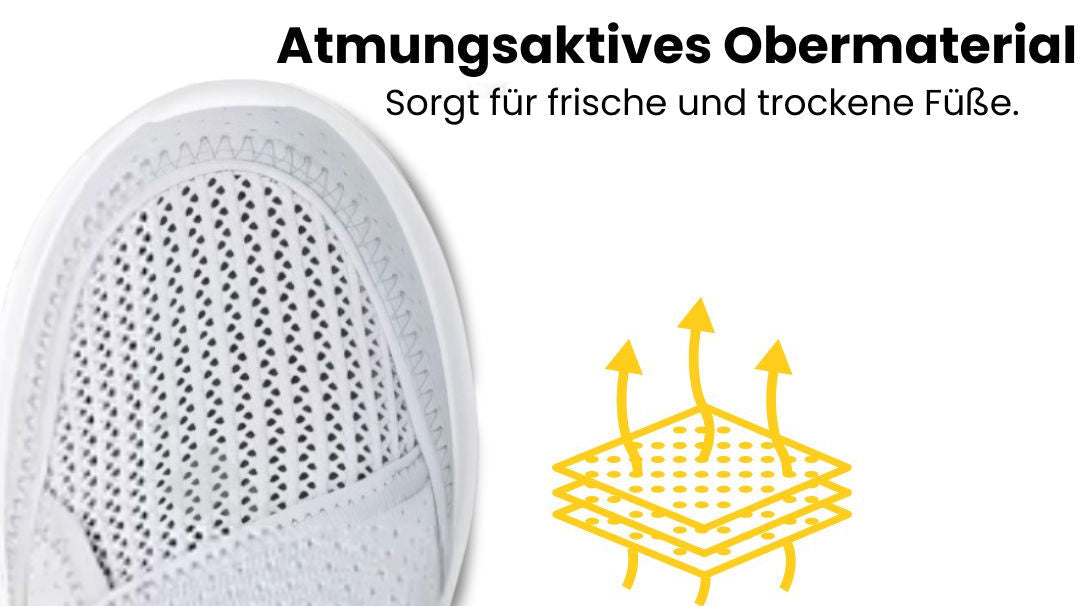 Snurky 360 atmungsaktives Mesh-Obermaterial für schweißfreie und frische Füße