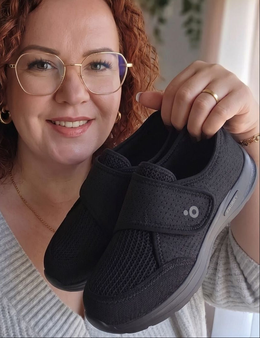 Kundin empfiehlt Snurky 360 orthopädische Komfortschuhe bei Hallux valgus