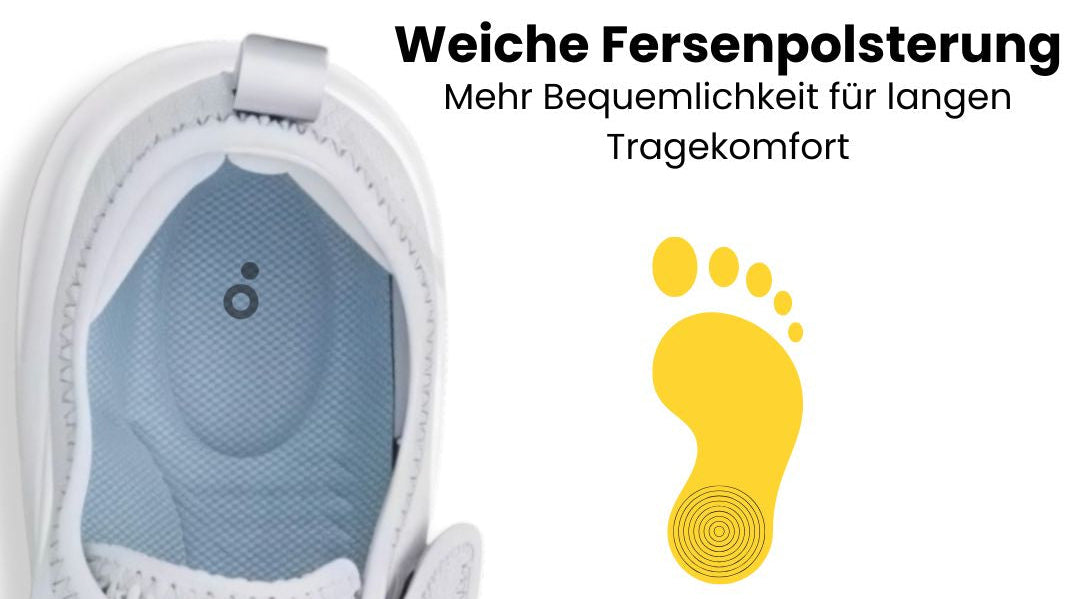 Snurky 360 weiches gepolstertes Fersenbett für maximalen Komfort ohne Druckstellen